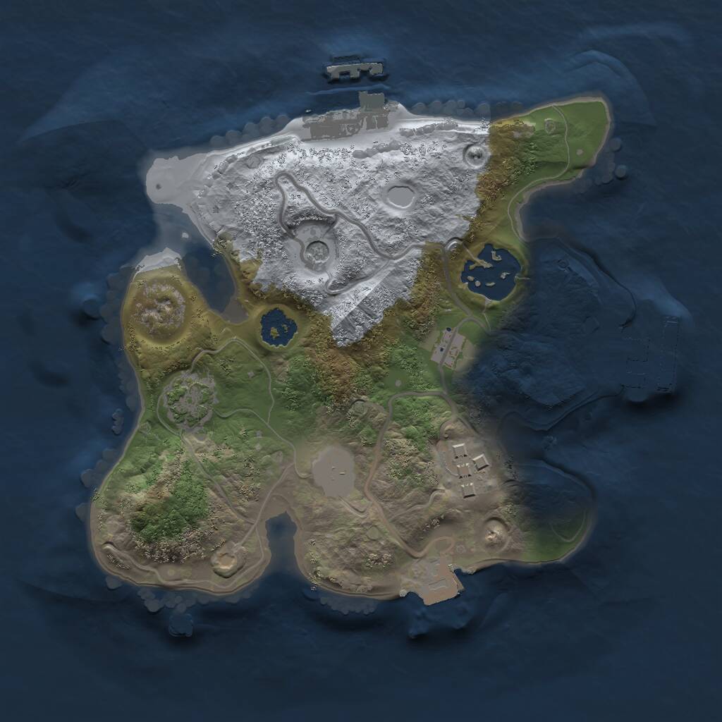 Rust Map: Procedural Map, Size: 2000, Seed: 66027669, 7 Monuments