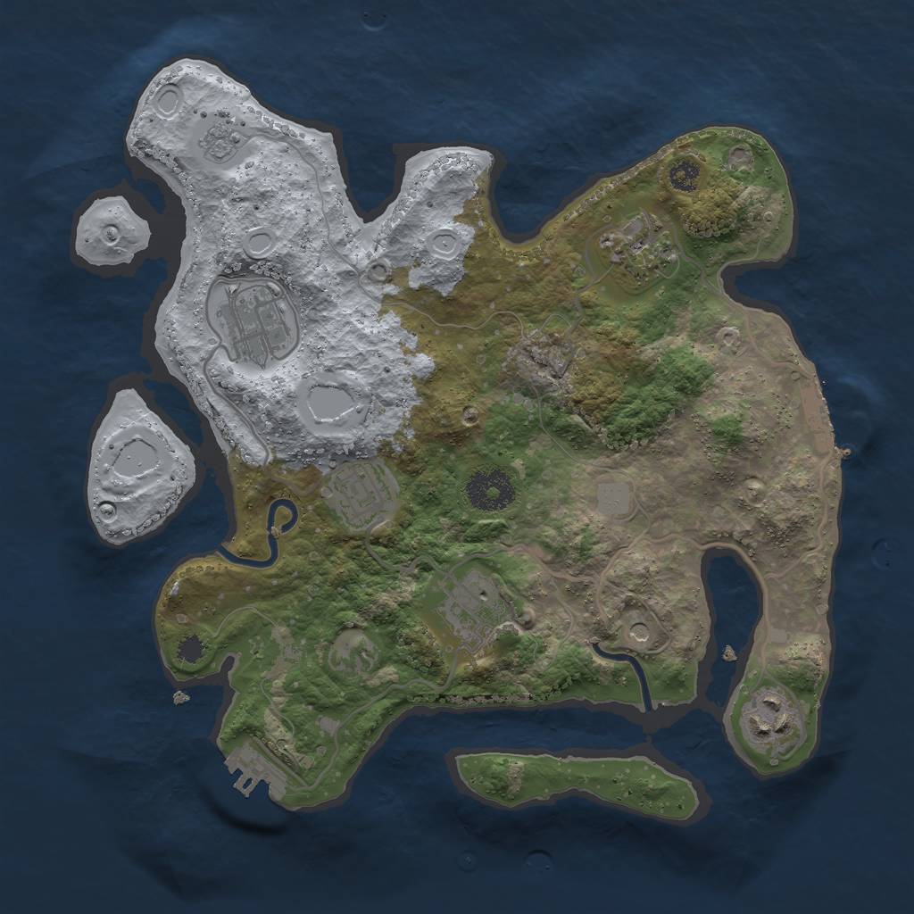Rust Map: Procedural Map, Size: 3000, Seed: 1482473218, 14 Monuments