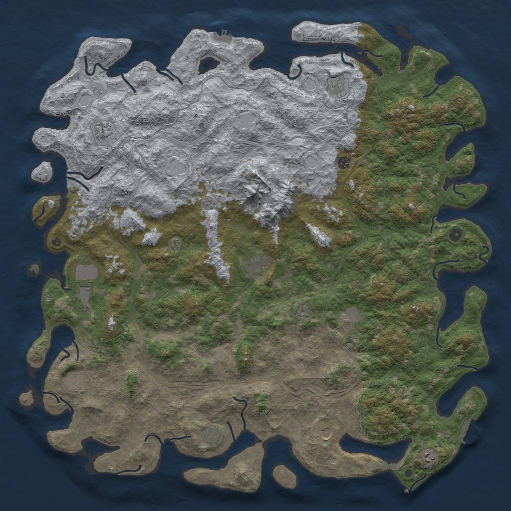 Rust Map: Procedural Map, Size: 6000, Seed: 1603322680, 20 Monuments