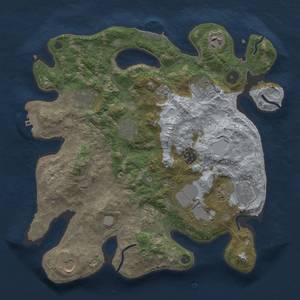 Thumbnail Rust Map: Procedural Map, Size: 3500, Seed: 100000, 19 Monuments