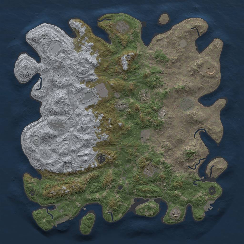 Rust Map: Procedural Map, Size: 4500, Seed: 179, 20 Monuments