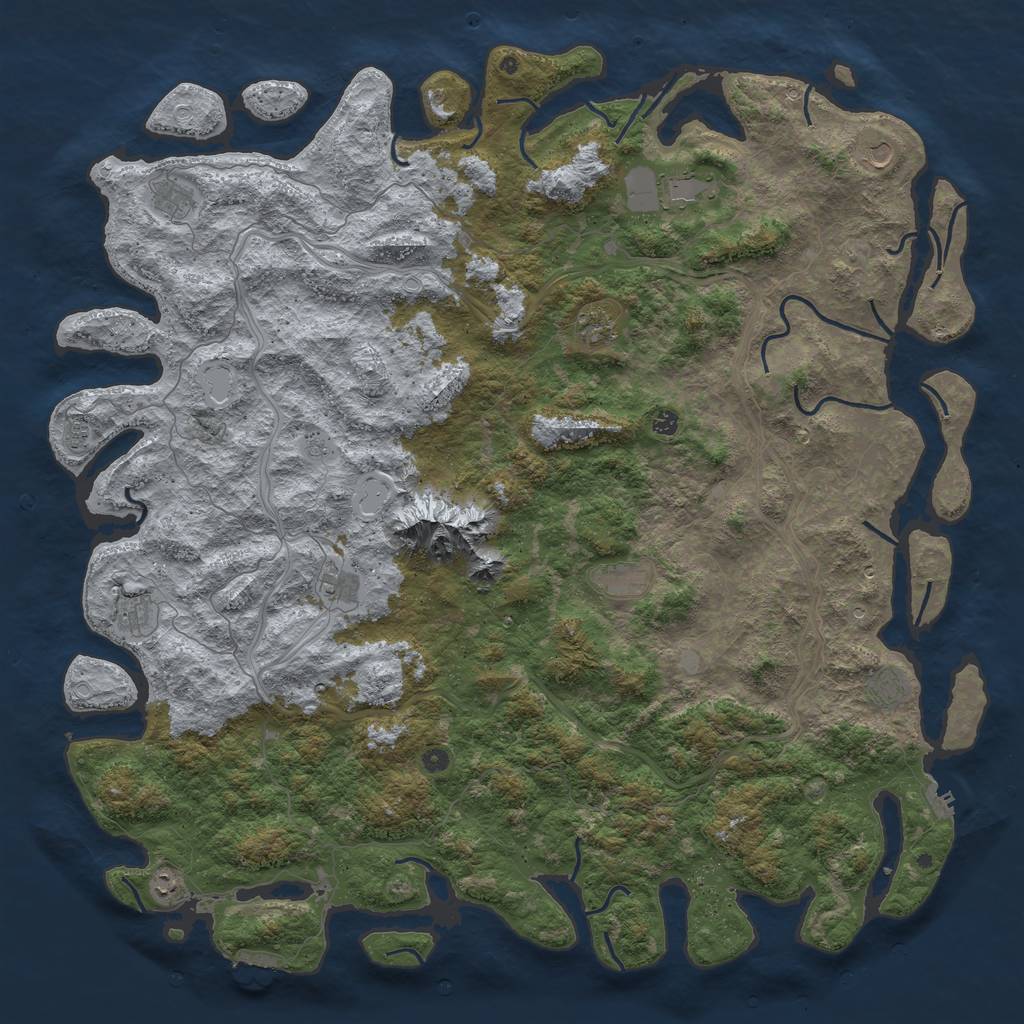 Rust Map: Procedural Map, Size: 6000, Seed: 20220814, 20 Monuments