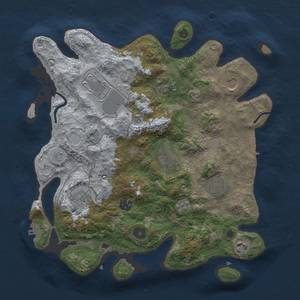 Thumbnail Rust Map: Procedural Map, Size: 3500, Seed: 11864654, 18 Monuments