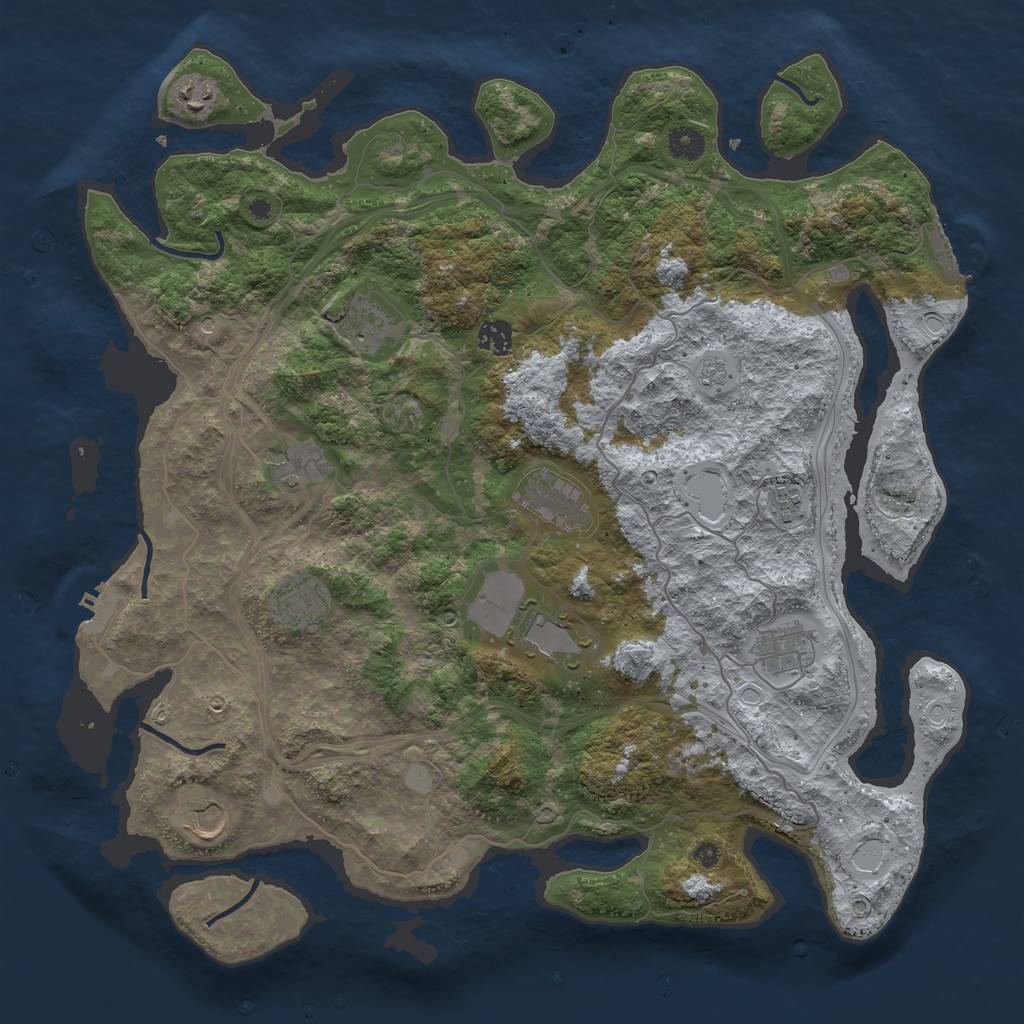 Rust Map: Procedural Map, Size: 4250, Seed: 98643, 19 Monuments