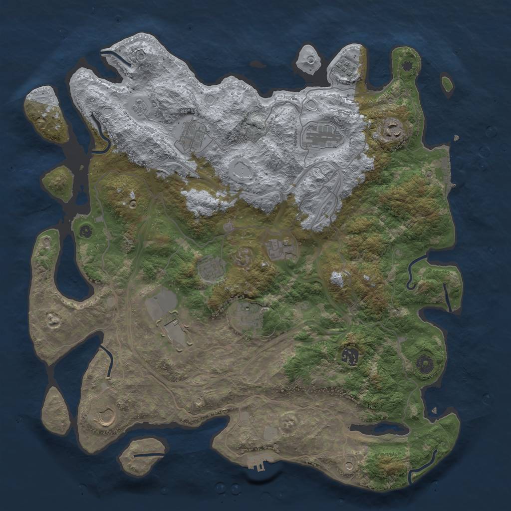 Rust Map: Procedural Map, Size: 4250, Seed: 86223, 19 Monuments