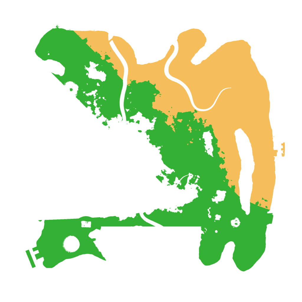 Biome Rust Map: Procedural Map, Size: 3300, Seed: 36991