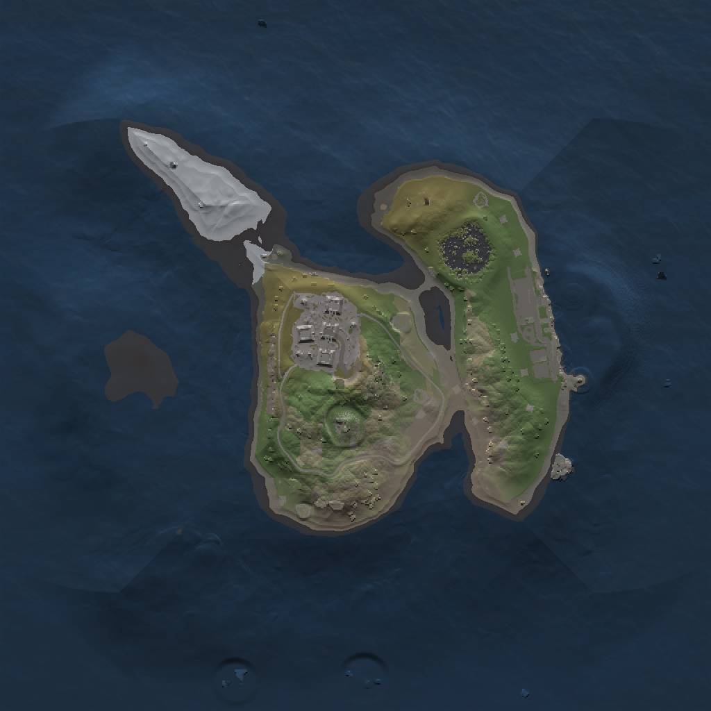Rust Map: Procedural Map, Size: 1500, Seed: 184573, 6 Monuments