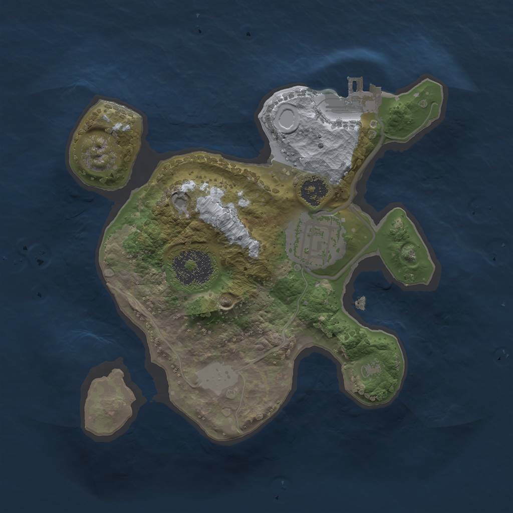 Rust Map: Procedural Map, Size: 2000, Seed: 627538, 7 Monuments