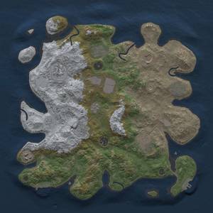 Thumbnail Rust Map: Procedural Map, Size: 3700, Seed: 14255492, 19 Monuments