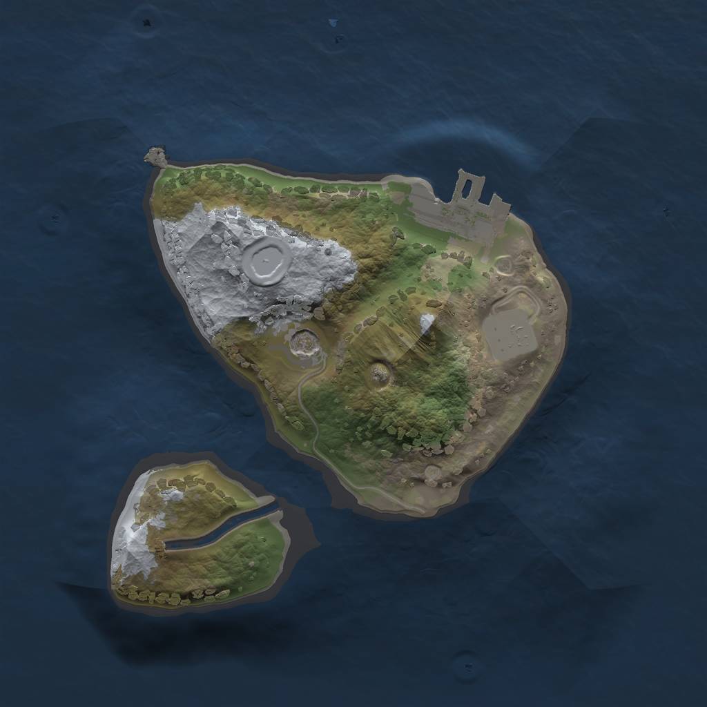 Rust Map: Procedural Map, Size: 1555, Seed: 125, 6 Monuments