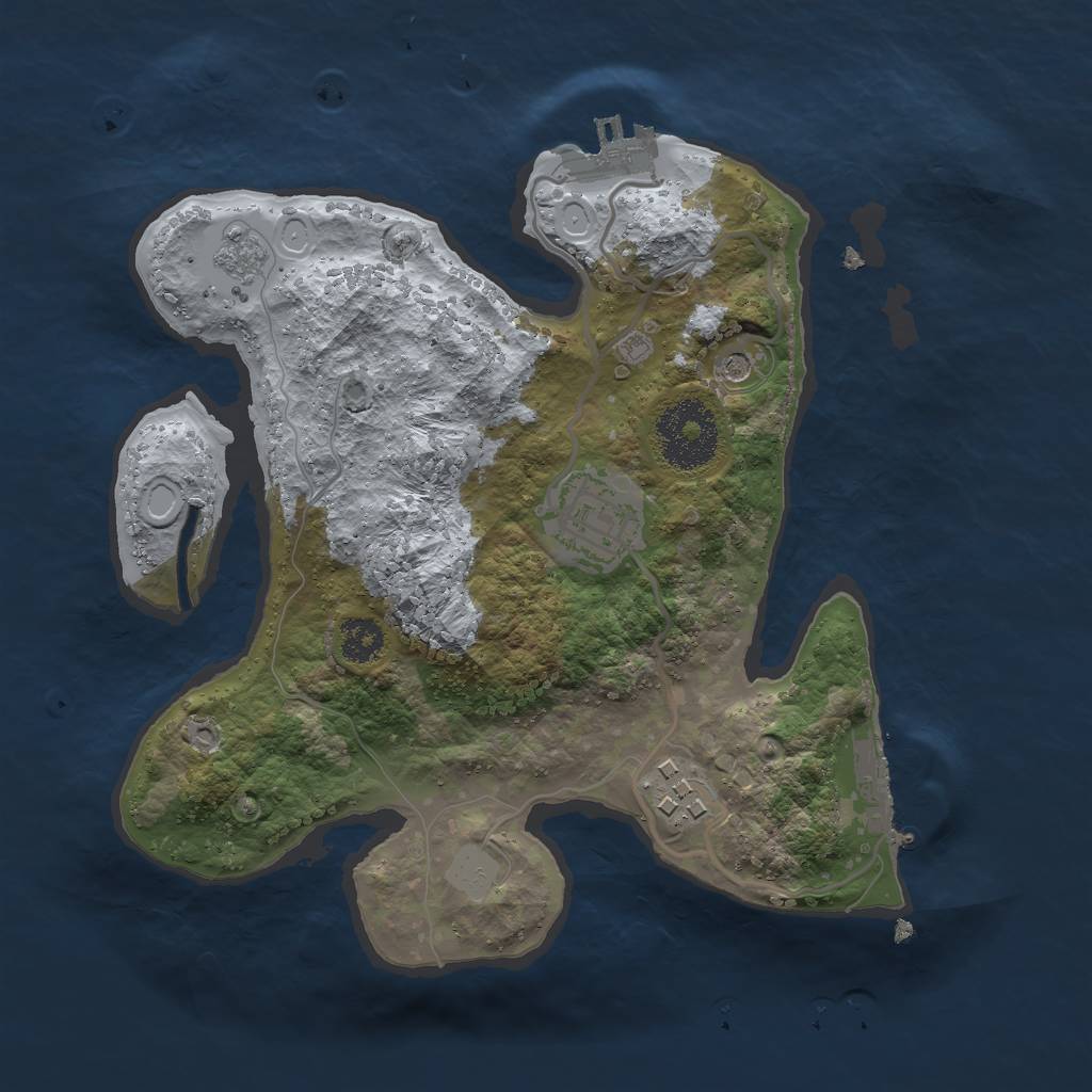 Rust Map: Procedural Map, Size: 2500, Seed: 26733124, 11 Monuments