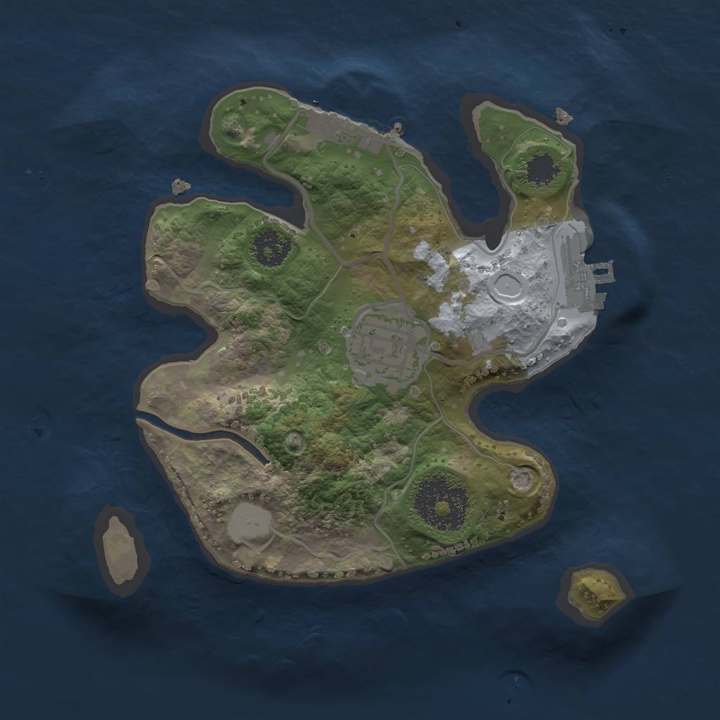 Rust Map: Procedural Map, Size: 2000, Seed: 1189673, 8 Monuments