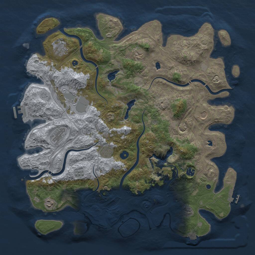 Rust Map: Procedural Map, Size: 4500, Seed: 2110210273, 15 Monuments