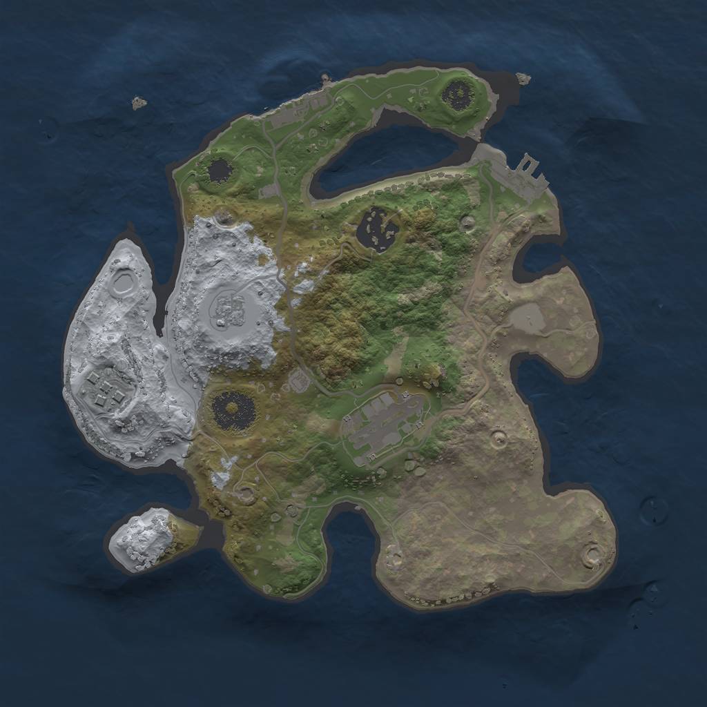Rust Map: Procedural Map, Size: 2536, Seed: 363618, 11 Monuments