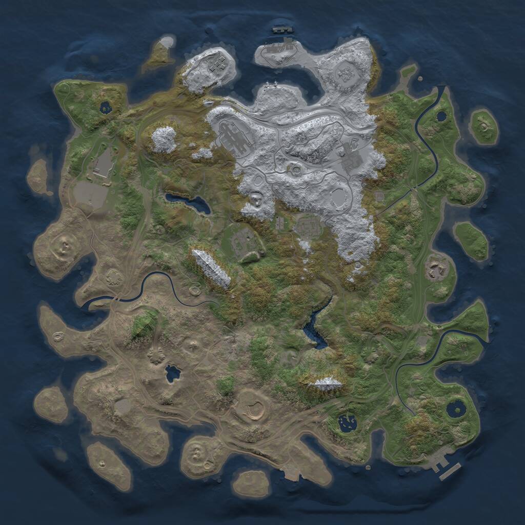 Rust Map: Procedural Map, Size: 4250, Seed: 17694, 15 Monuments