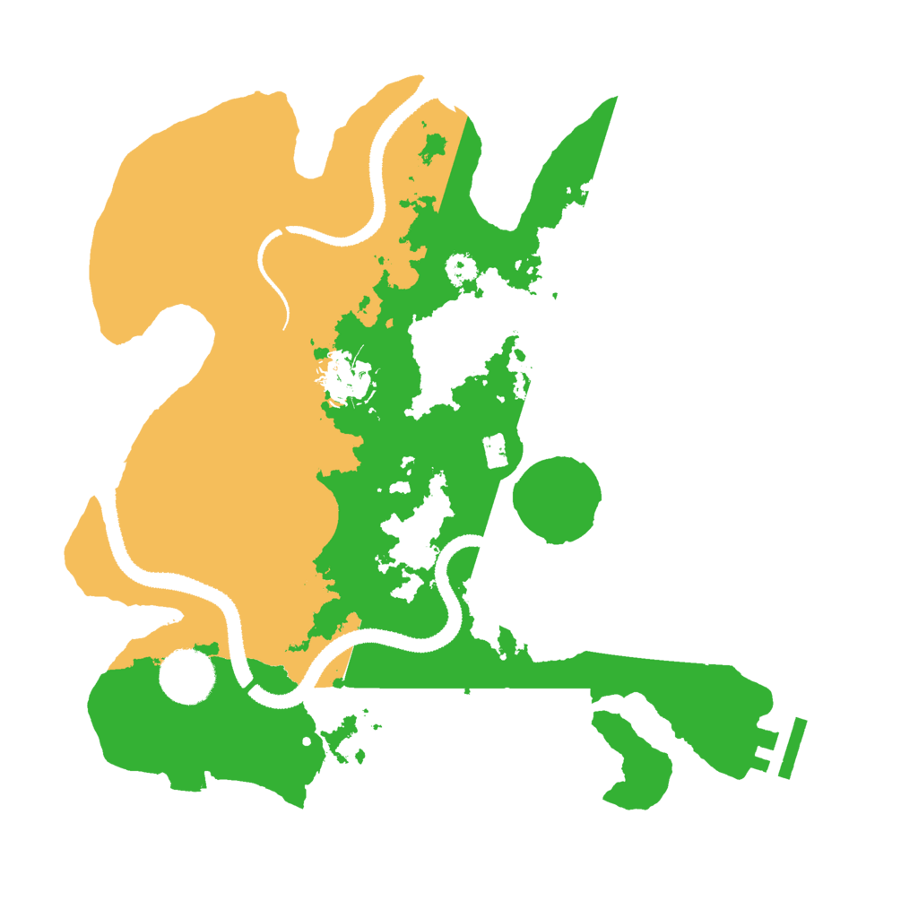 Biome Rust Map: Procedural Map, Size: 3000, Seed: 280616