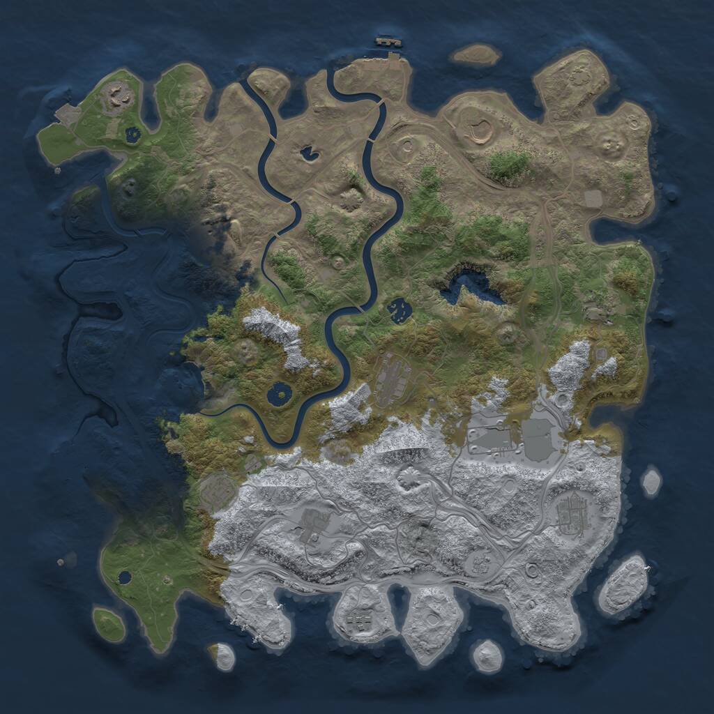 Rust Map: Procedural Map, Size: 4445, Seed: 1779218857, 17 Monuments