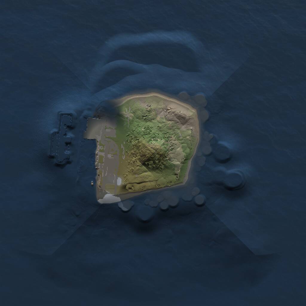 Rust Map: Procedural Map, Size: 1000, Seed: 1235456, 2 Monuments