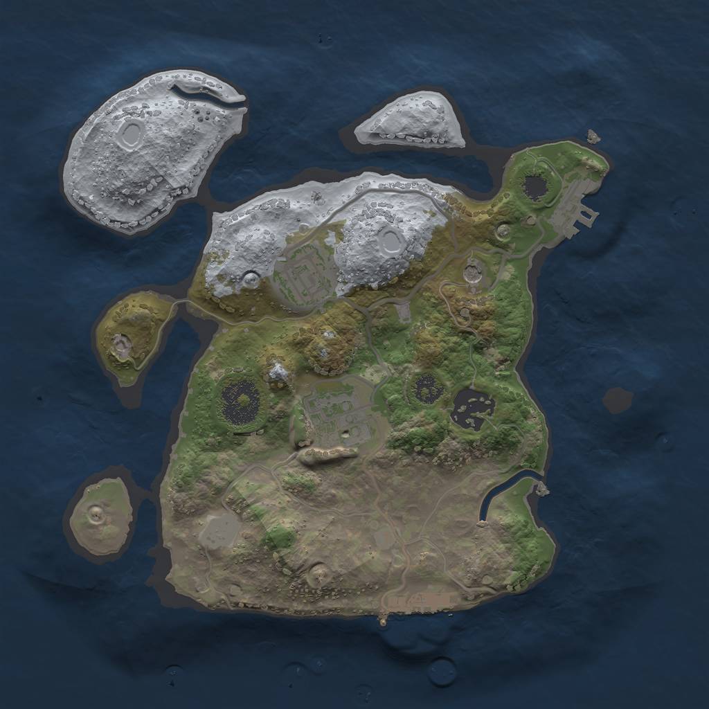 Rust Map: Procedural Map, Size: 2500, Seed: 926, 11 Monuments