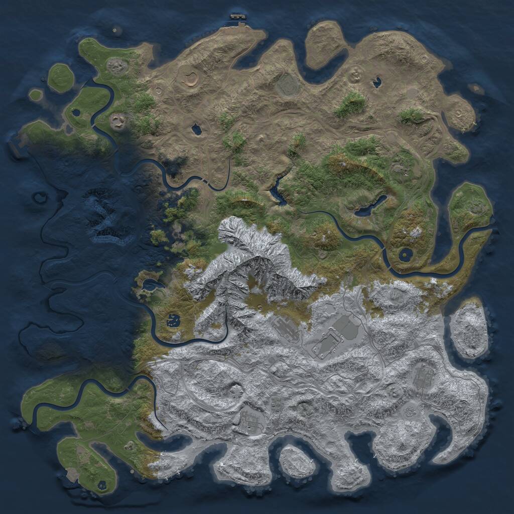 Rust Map: Procedural Map, Size: 5500, Seed: 15000, 17 Monuments