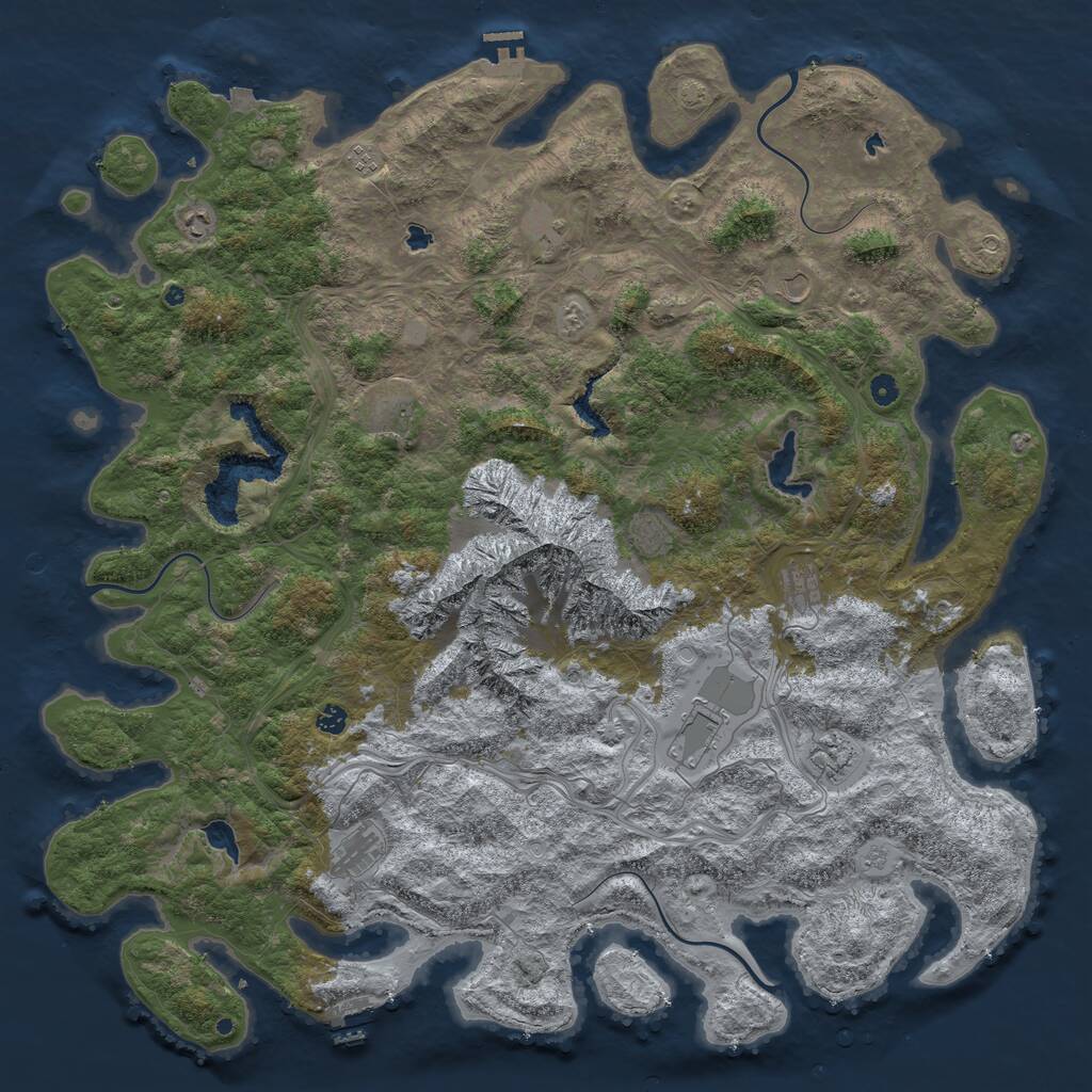 Rust Map: Procedural Map, Size: 5500, Seed: 15000, 17 Monuments