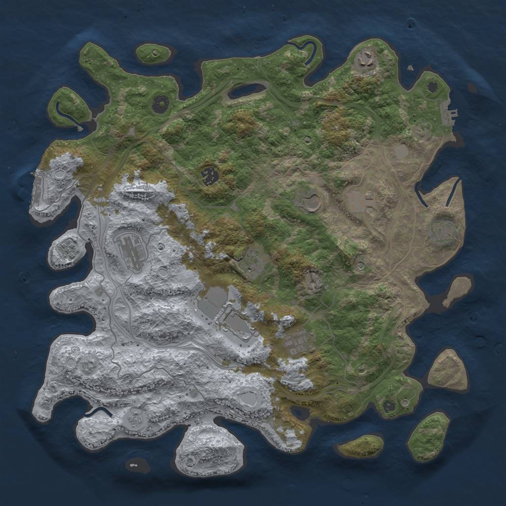 Rust Map: Procedural Map, Size: 4250, Seed: 42950, 19 Monuments