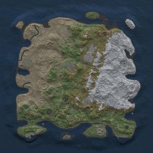 Thumbnail Rust Map: Procedural Map, Size: 4000, Seed: 58137709, 19 Monuments