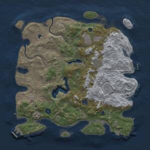 Thumbnail Rust Map: Procedural Map, Size: 4000, Seed: 58137709, 12 Monuments