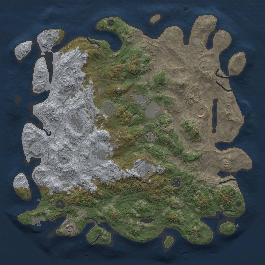 Rust Map: Procedural Map, Size: 4250, Seed: 18935, 18 Monuments