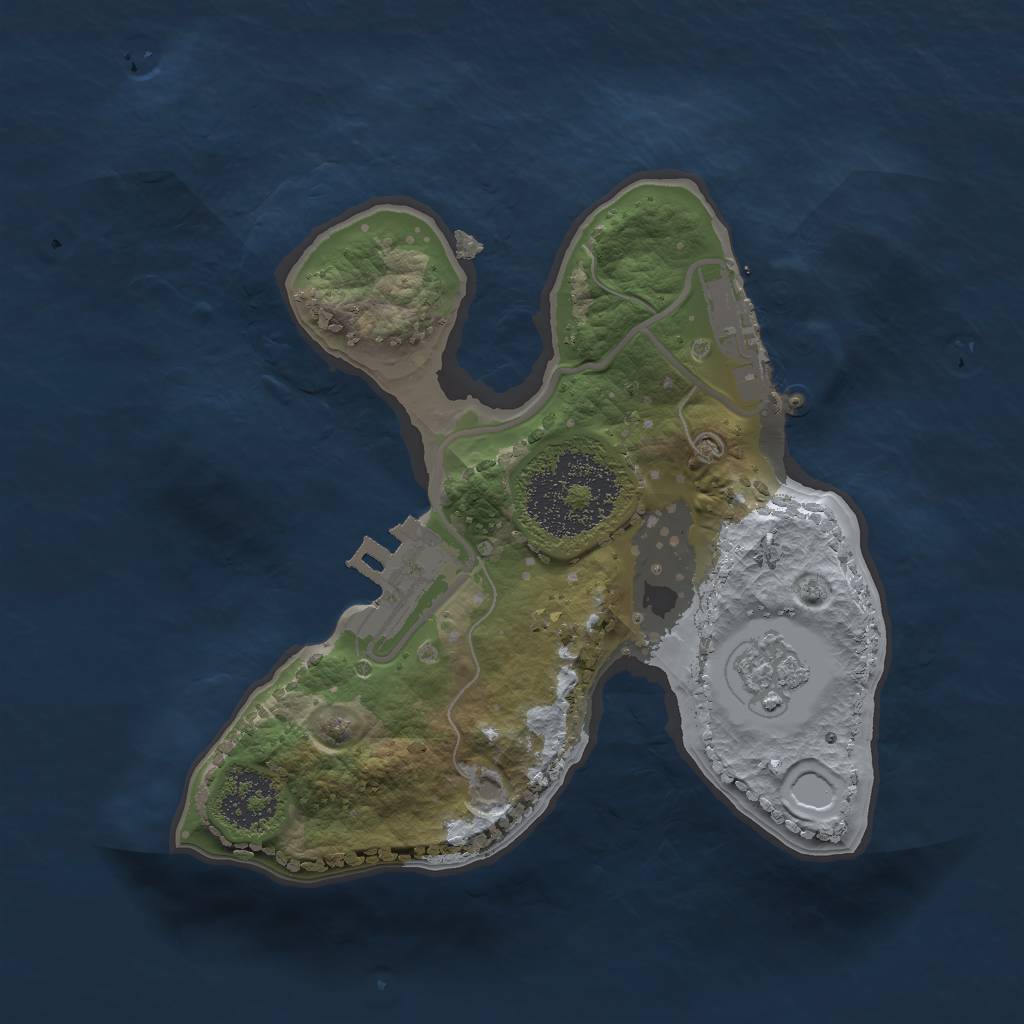 Rust Map: Procedural Map, Size: 1750, Seed: 1717, 8 Monuments