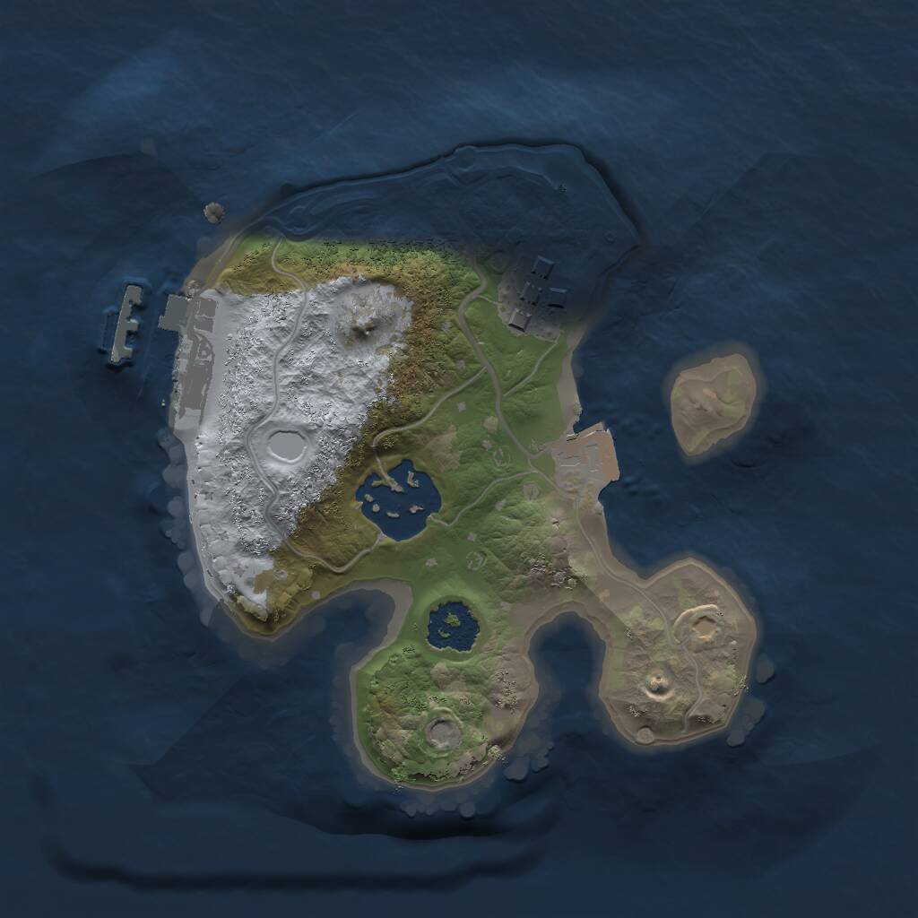 Rust Map: Procedural Map, Size: 1800, Seed: 20119, 4 Monuments