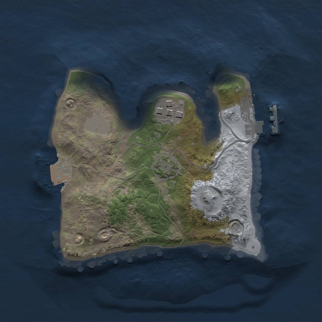 Rust Map: Procedural Map, Size: 1800, Seed: 29292, 4 Monuments