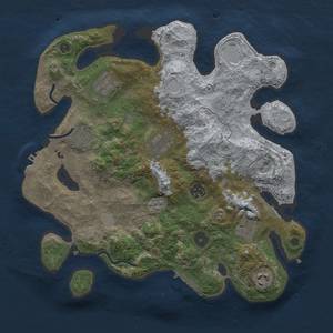 Thumbnail Rust Map: Procedural Map, Size: 3400, Seed: 1427998282, 16 Monuments