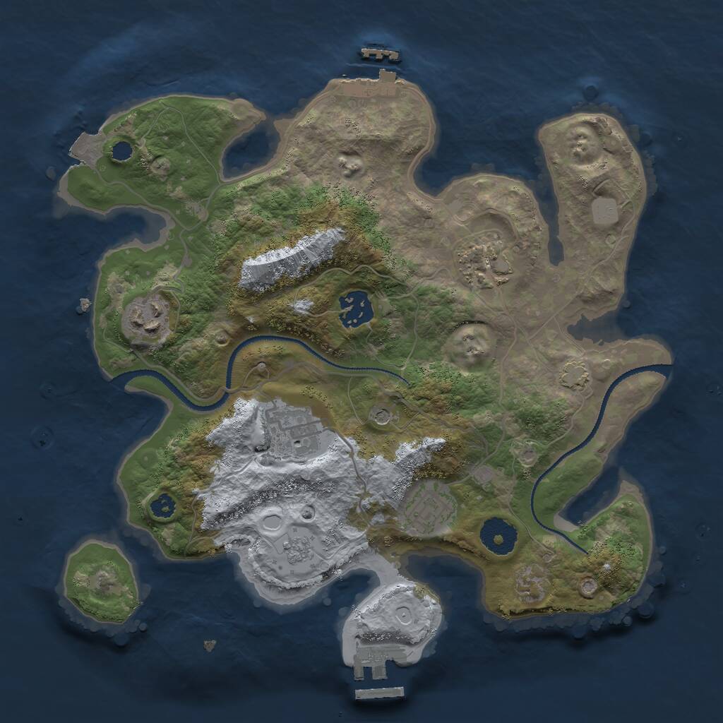 Rust Map: Procedural Map, Size: 3000, Seed: 1566724945, 11 Monuments
