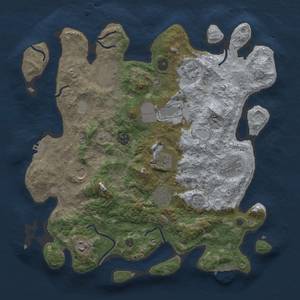 Thumbnail Rust Map: Procedural Map, Size: 3850, Seed: 70026144, 19 Monuments