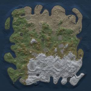 Thumbnail Rust Map: Procedural Map, Size: 4500, Seed: 283470245, 20 Monuments