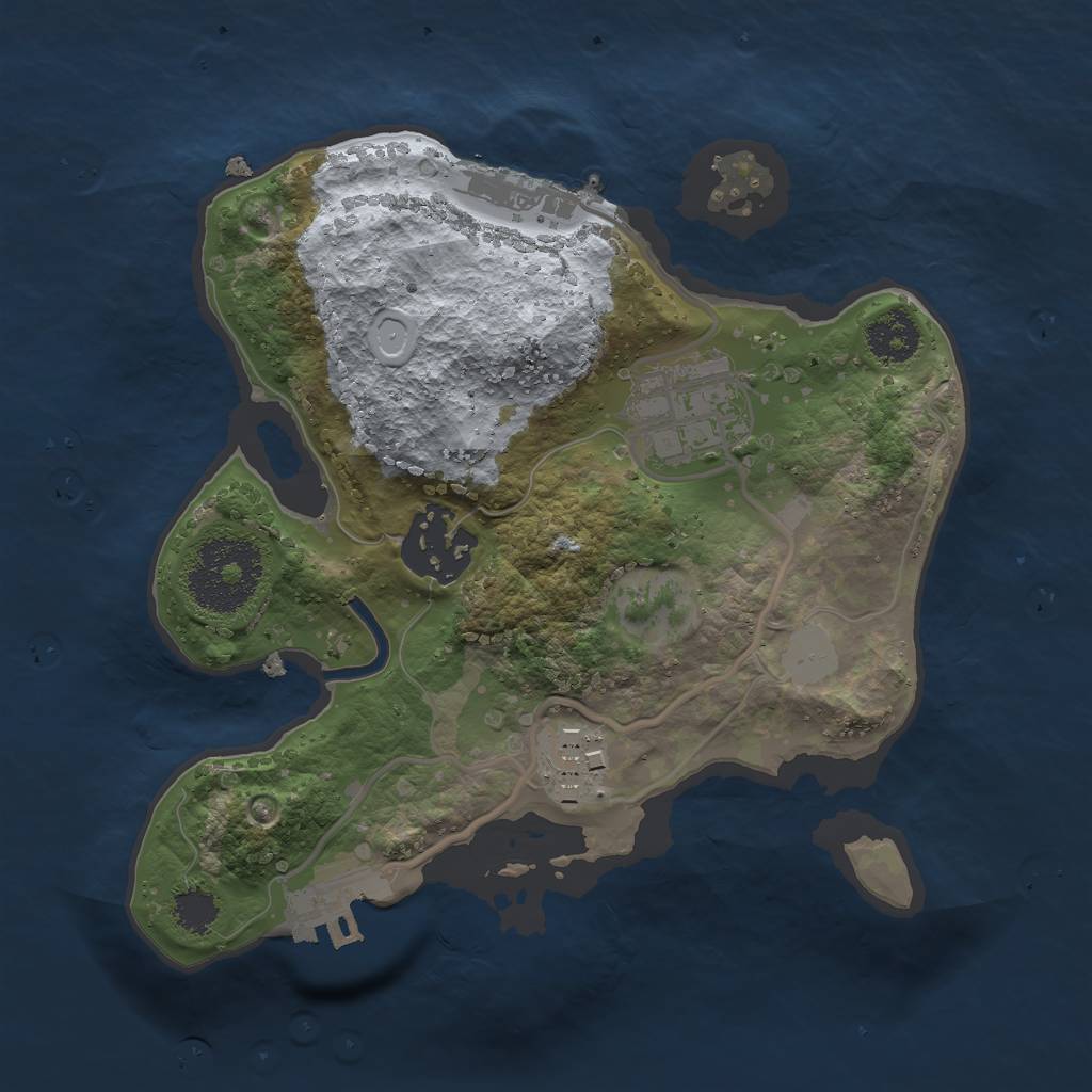 Rust Map: Procedural Map, Size: 2200, Seed: 1447235857, 10 Monuments