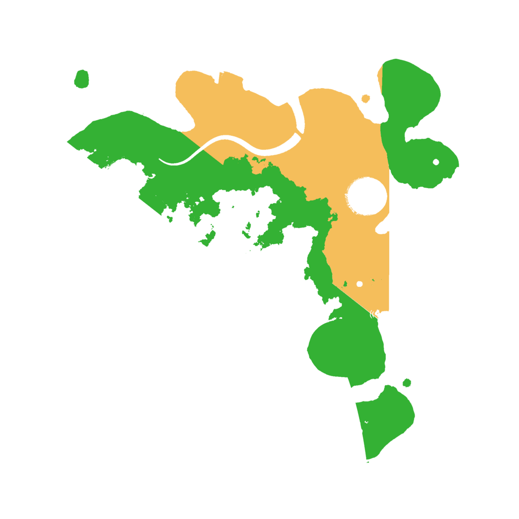 Biome Rust Map: Procedural Map, Size: 2500, Seed: 5214