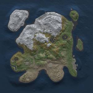 Thumbnail Rust Map: Procedural Map, Size: 2500, Seed: 354307571, 9 Monuments