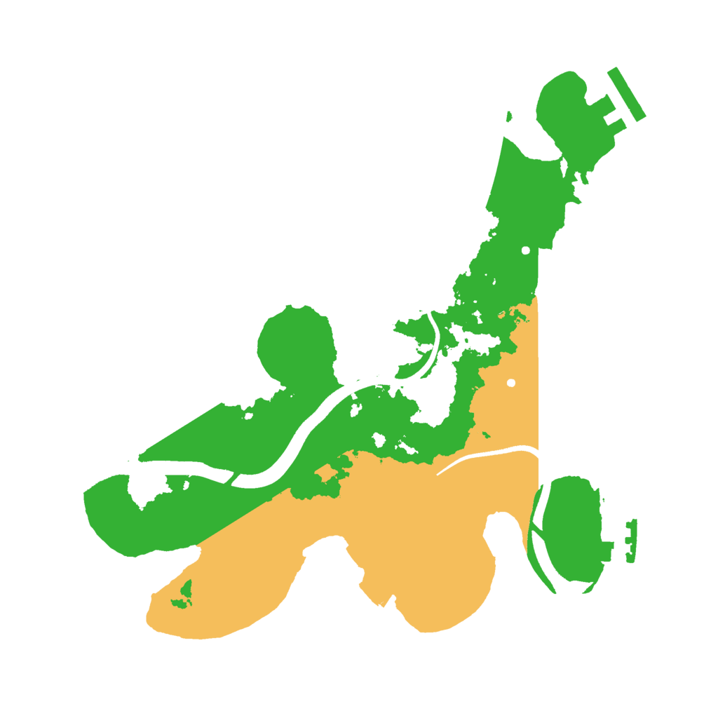 Biome Rust Map: Procedural Map, Size: 2500, Seed: 354307571