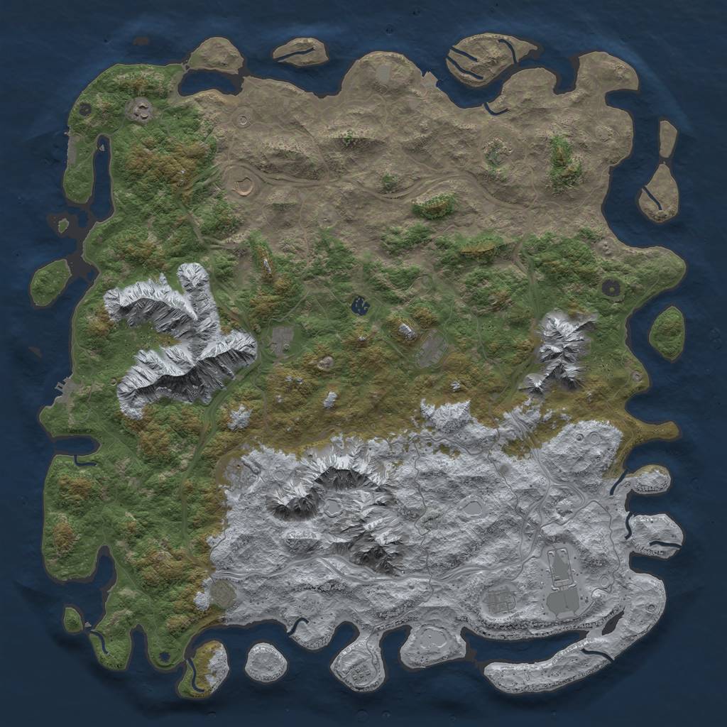 Rust Map: Procedural Map, Size: 6000, Seed: 16456746, 19 Monuments