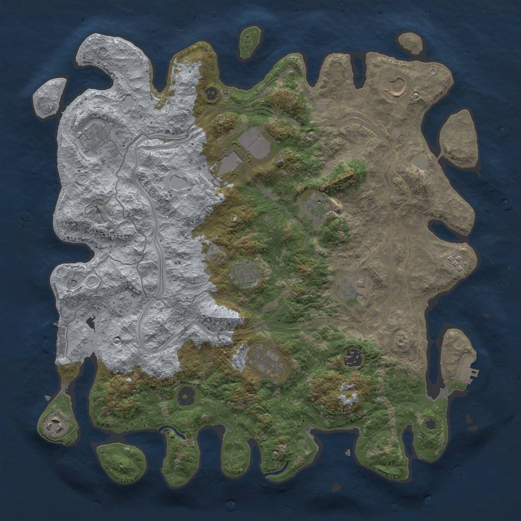 Rust Map: Procedural Map, Size: 4250, Seed: 8964, 19 Monuments