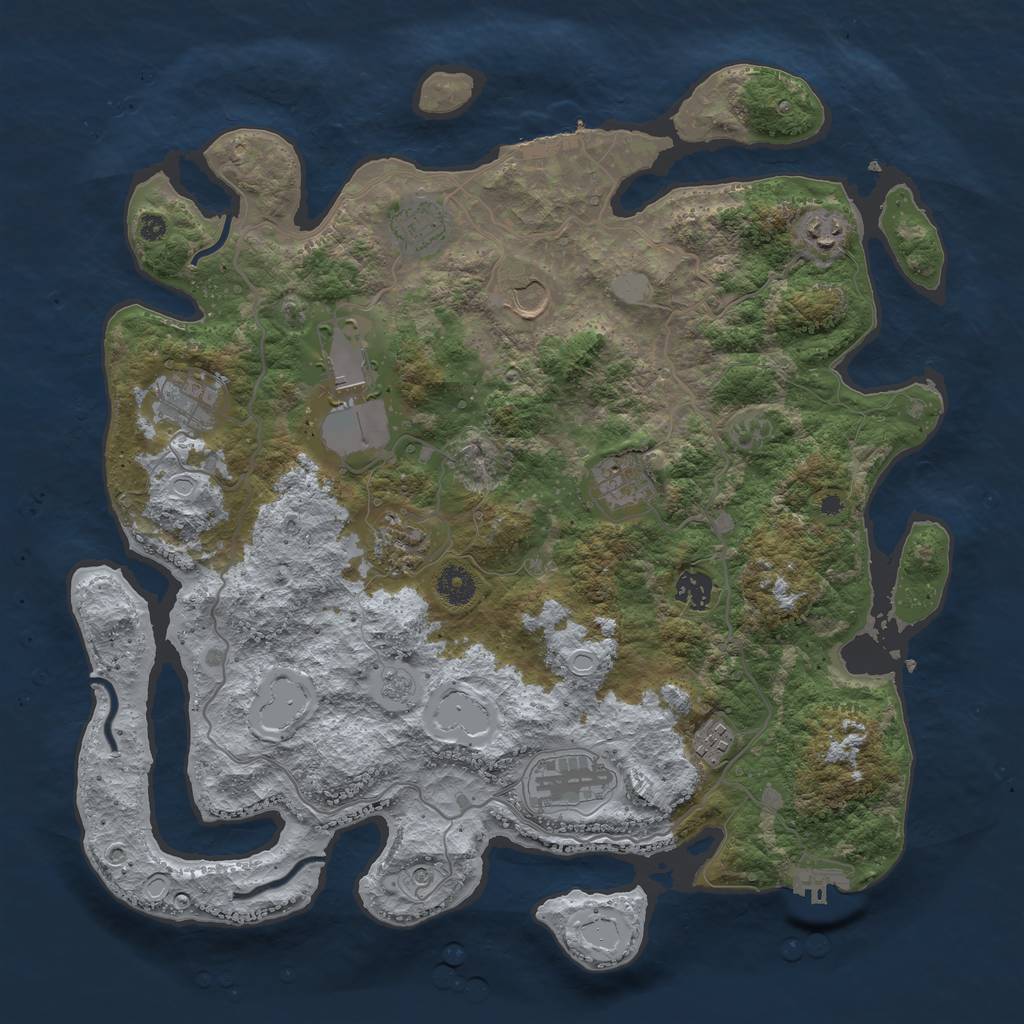 Rust Map: Procedural Map, Size: 4000, Seed: 19608403, 19 Monuments