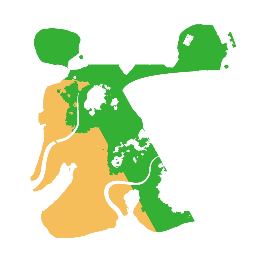 Biome Rust Map: Procedural Map, Size: 2500, Seed: 100000