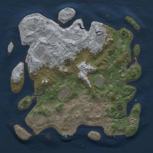 Thumbnail Rust Map: Procedural Map, Size: 3850, Seed: 1775561677, 19 Monuments