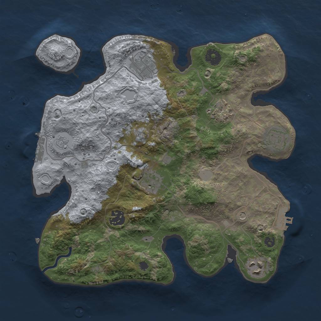 Rust Map: Procedural Map, Size: 3000, Seed: 1670262979, 15 Monuments