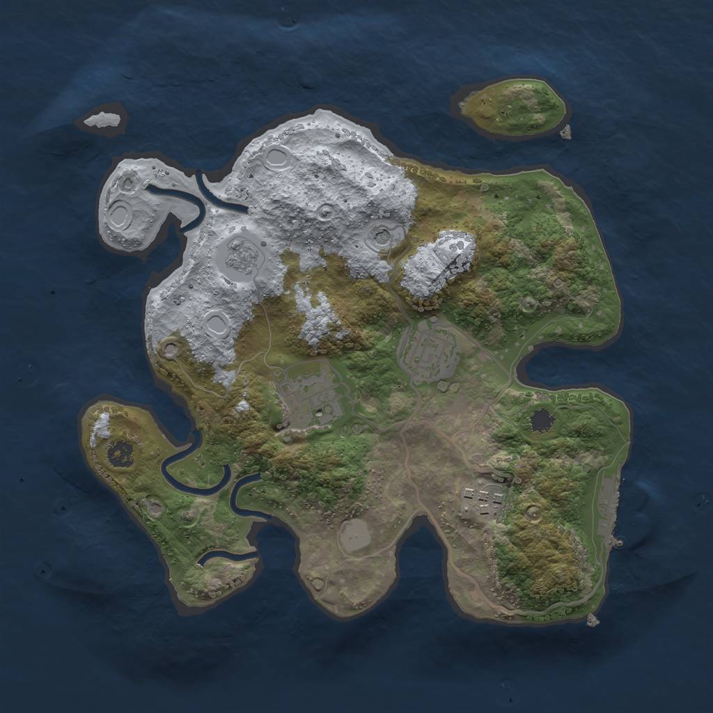 Rust Map: Procedural Map, Size: 2700, Seed: 335873217, 11 Monuments