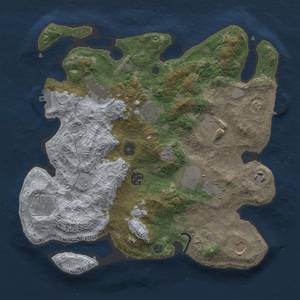 Thumbnail Rust Map: Procedural Map, Size: 3500, Seed: 71364895, 18 Monuments