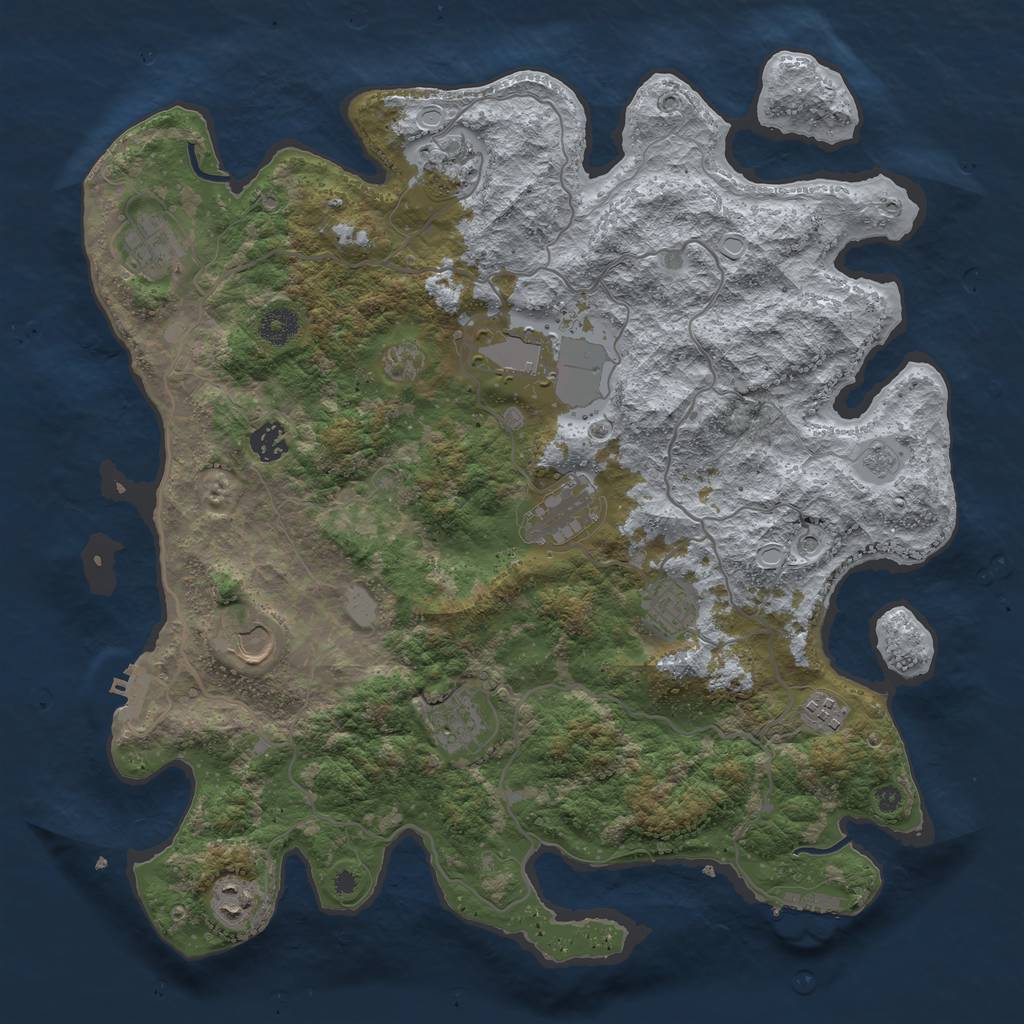 Rust Map: Procedural Map, Size: 4000, Seed: 1757624468, 19 Monuments