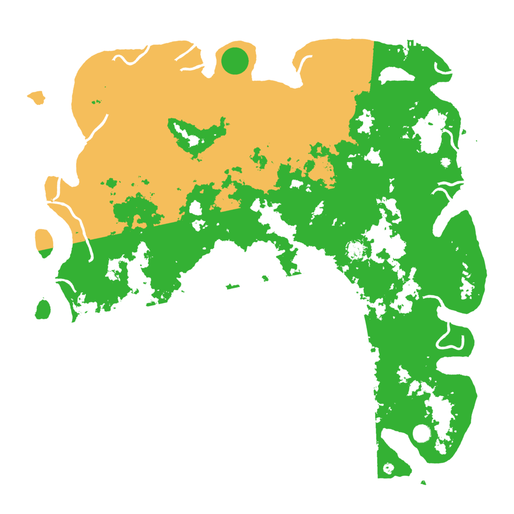 Biome Rust Map: Procedural Map, Size: 5000, Seed: 1205804